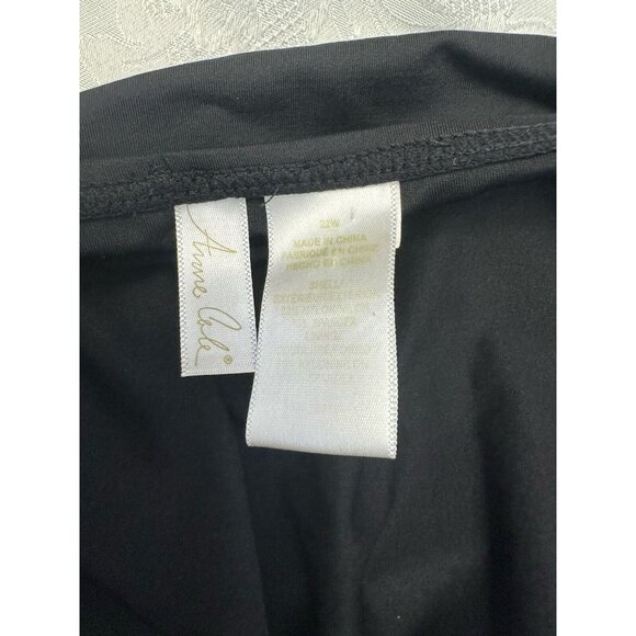 Anne Cole Black Tankini Top Swimsuit Size 22W‎ Draped Modest Underwire Cup - Picture 4 of 6